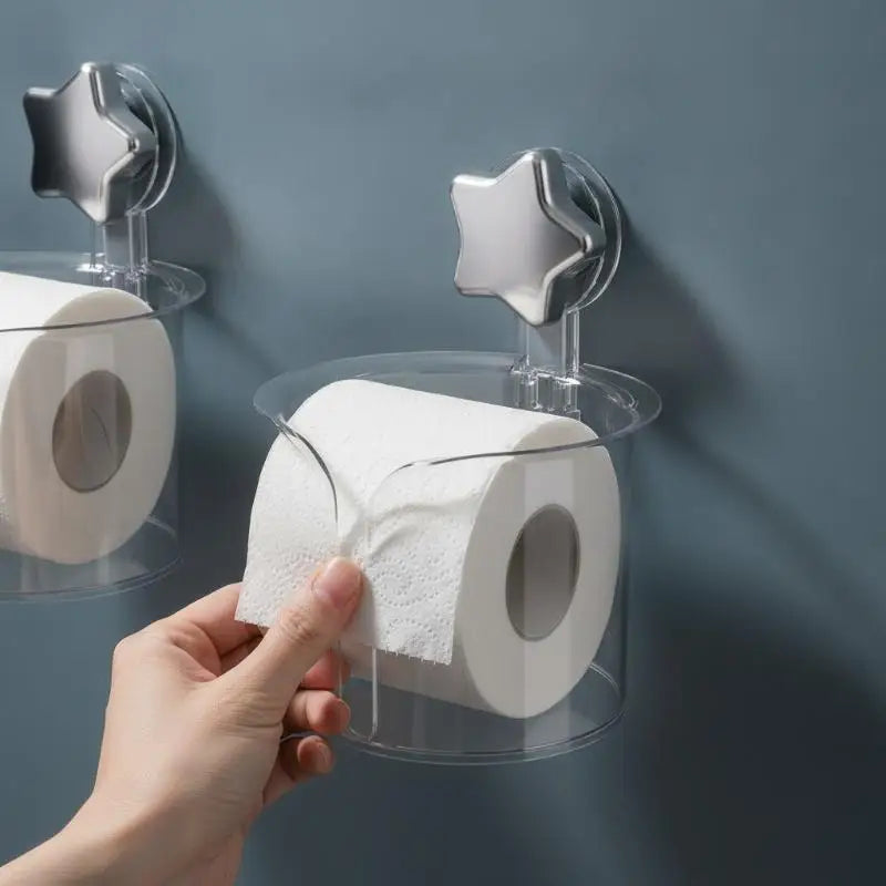 Suction Cup Tissue Holder – Cute Star Design, No Drilling Tissue Box Holder Qme