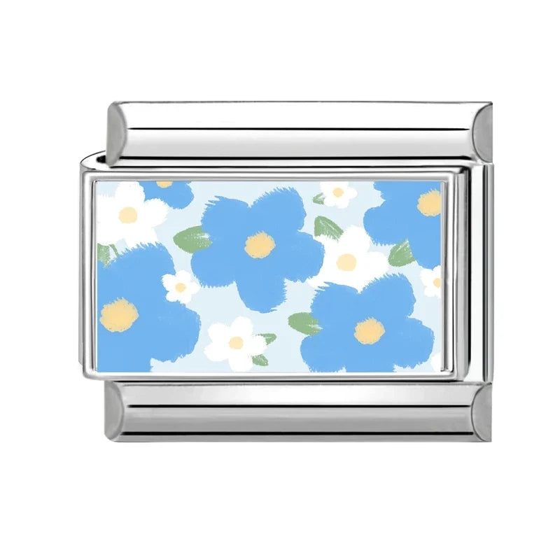 Blue Ocean Cartoon Italian Charm – Shark Seagull Crab | 9mm