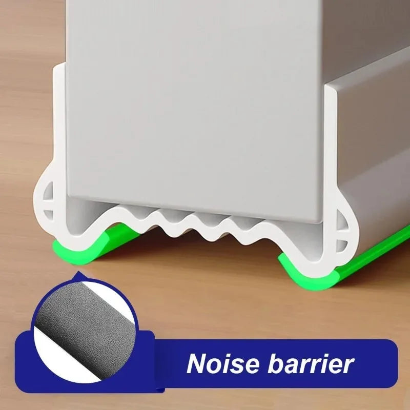 Self-Adhesive PVC Door Bottom Seal Strip 1M | Draft & Dust Guard Door Seal Strip Qme
