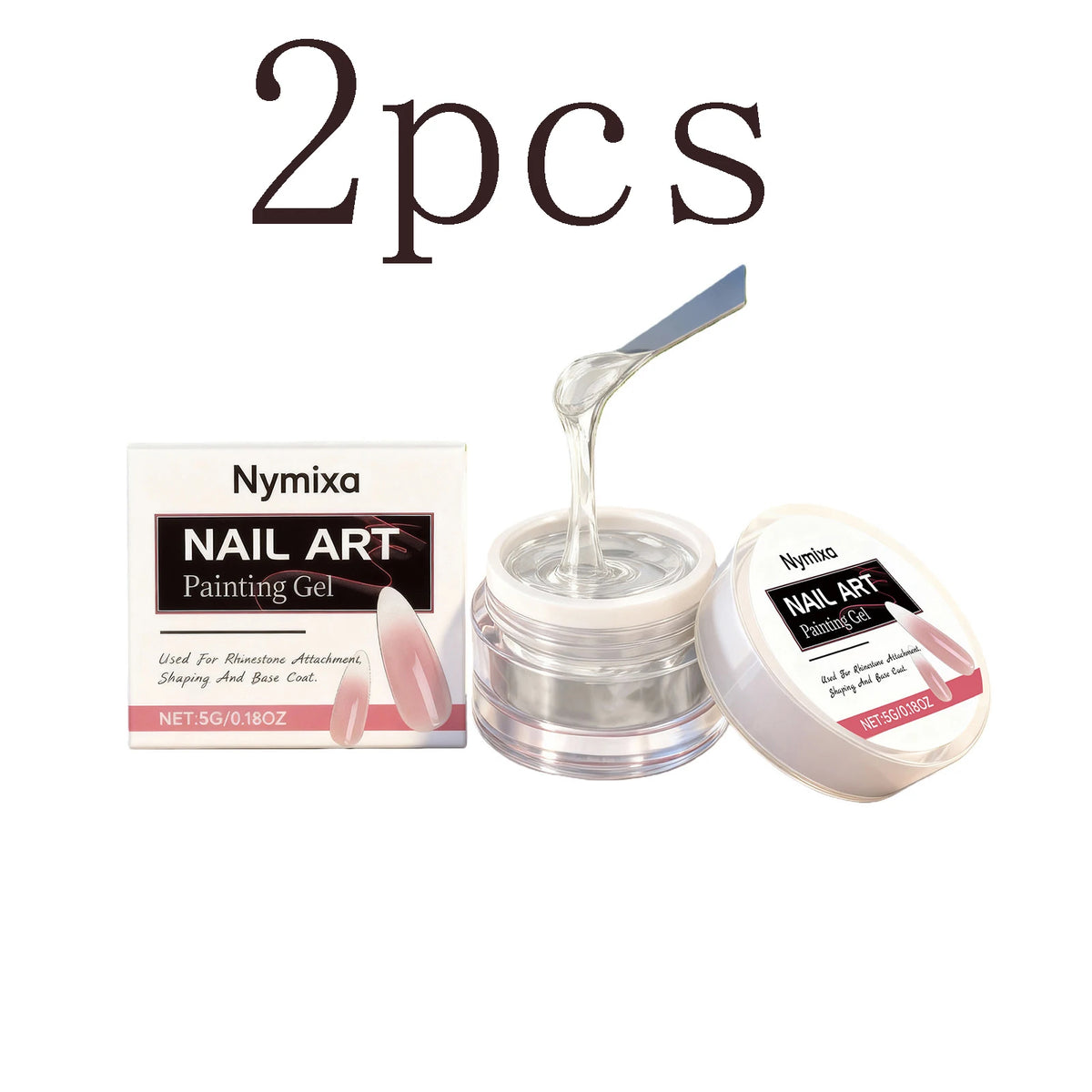 Clear Jelly Nail Glue – Quick-Dry Invisible Builder Gel Nail Builder Gel Qst 2pcs