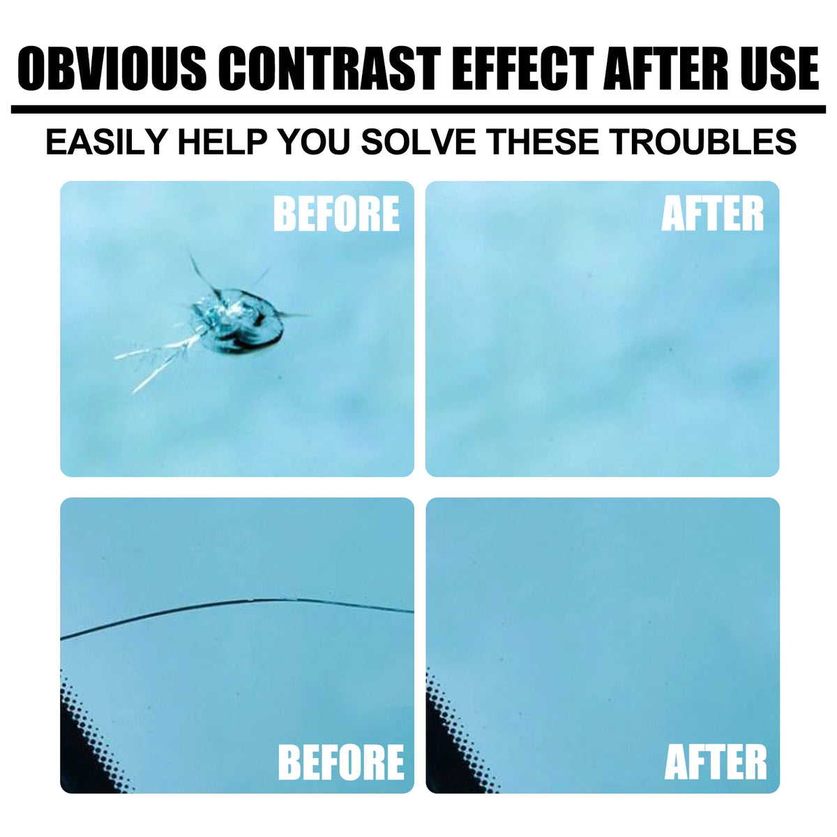 Rayhong 20ml Windshield Crack Repair Kit – UV Adhesive Fix Windshield Repair Kit Qst