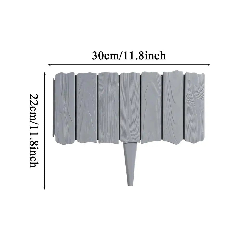 10-Piece Decorative Garden Fence Landscape Edging Border – Grey Garden Edging Border Qme China Mainland Grey