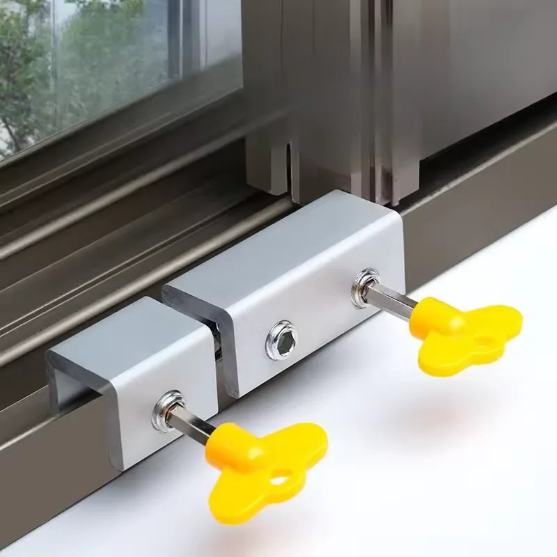 Aluminum Alloy Window Lock Buckle – Child Safety No-Drill Window Safety Lock Qst