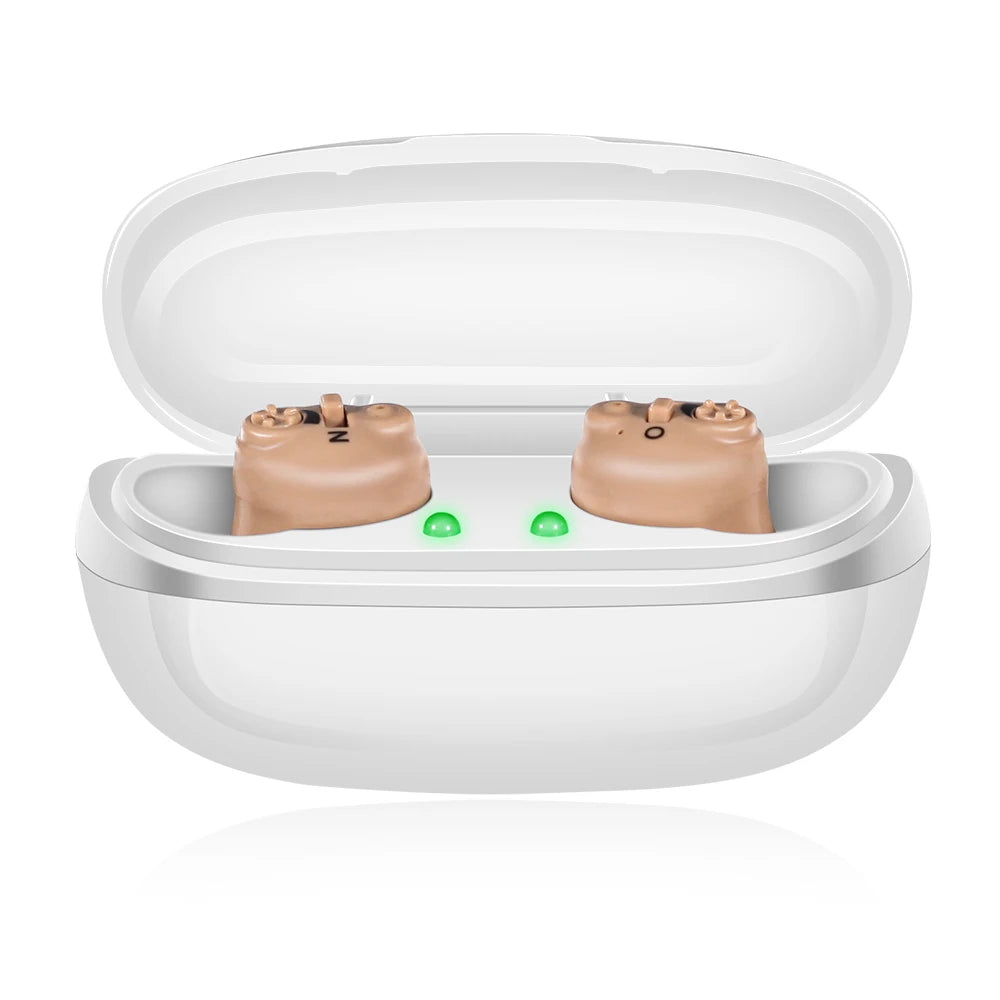 Rechargeable Invisible ITE Hearing Aid – Wireless Sound Amplifier Hearing Aid Amplifier Qst Style 2-Not TWS