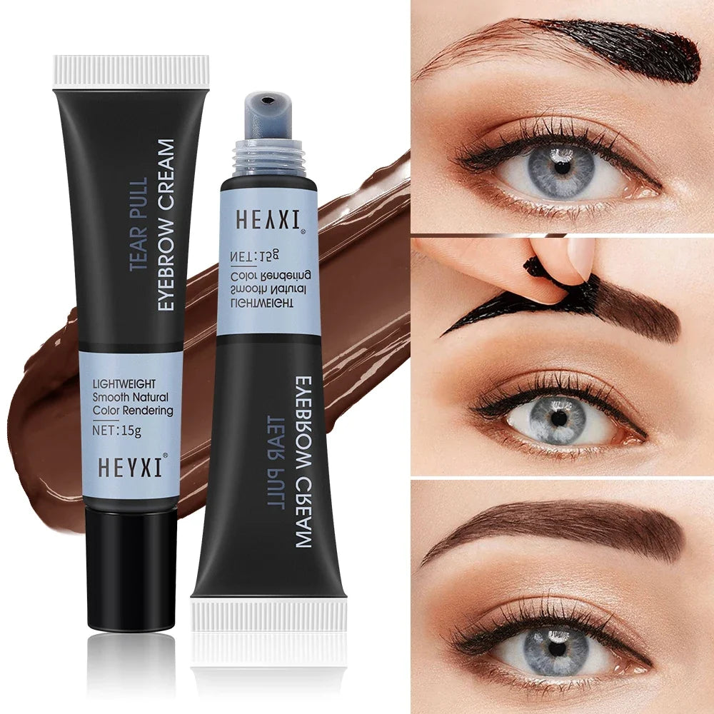 Waterproof Tear-Off Dye Eyebrow Cream | Long-Lasting Tint Eyebrow Tint Cream Qme