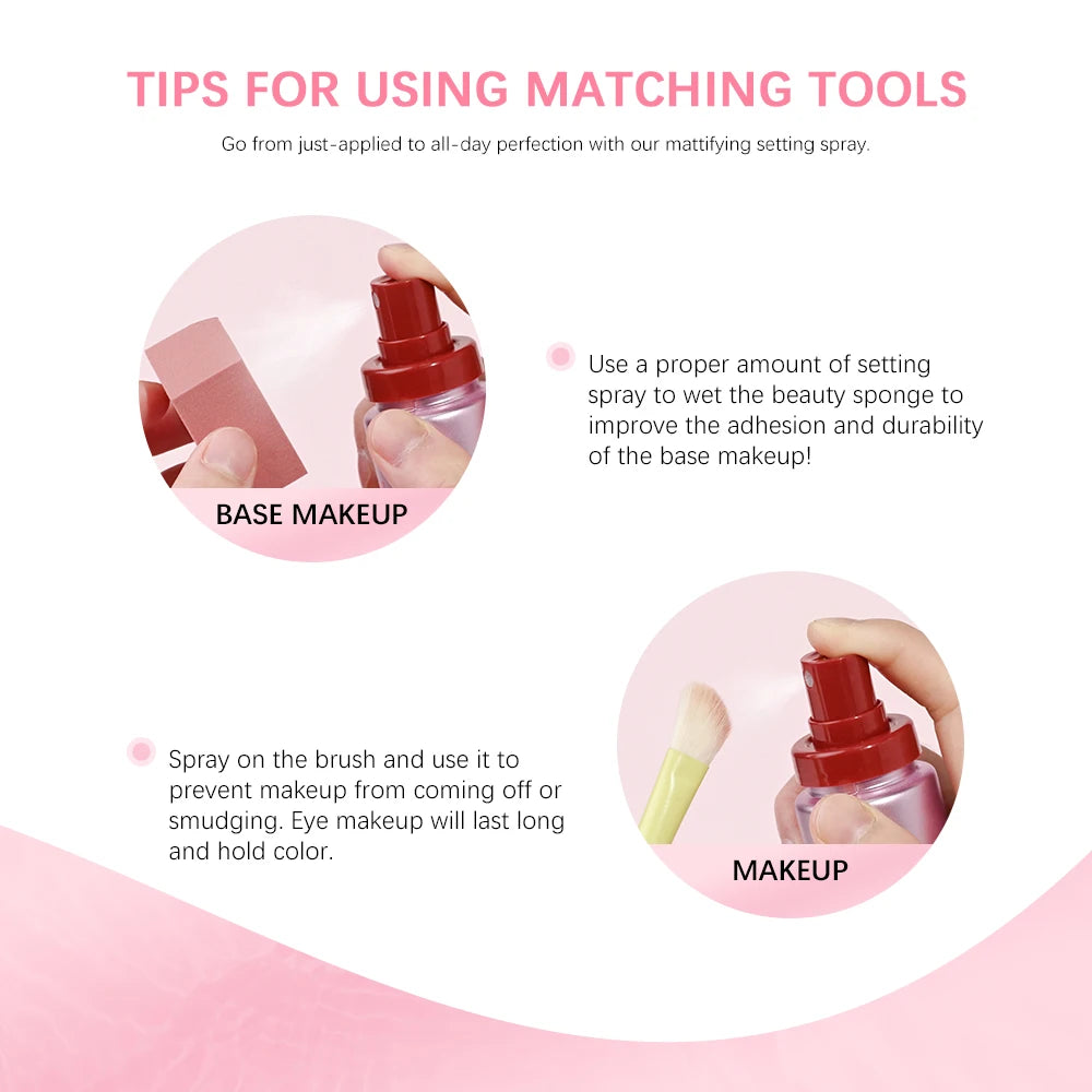 ONE/SIZE Mini Mattifying Waterproof Setting Spray 60ml Makeup Setting Spray Qst