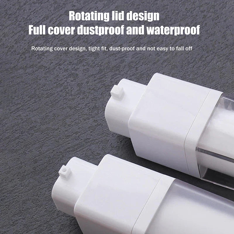 Square Vacuum Pump Bottles – Refillable Travel Dispensers 15/30/50ml Cosmetic Dispenser Bottle Qme