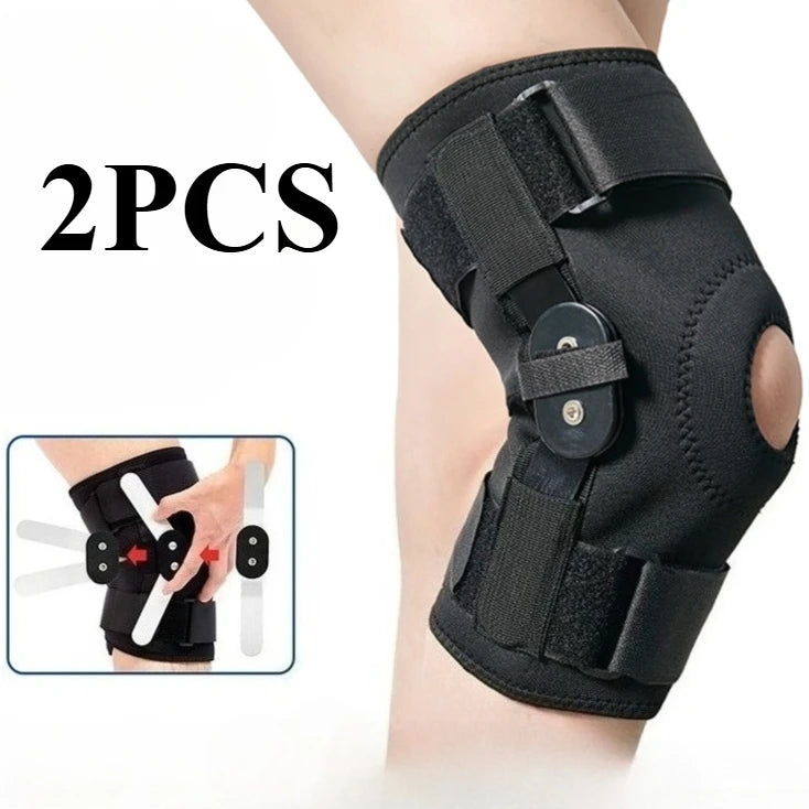 Hinged Knee Brace with Patella Stabilizer & Adjustable Strap Hinged Knee Brace Qst