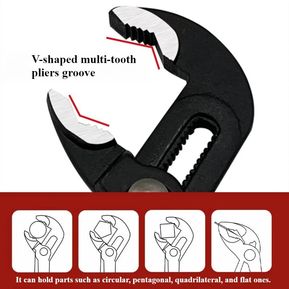 Quick-Adjust V-Jaw Tongue & Groove Pliers | 7" & 10" Set Tongue Groove Pliers Qme