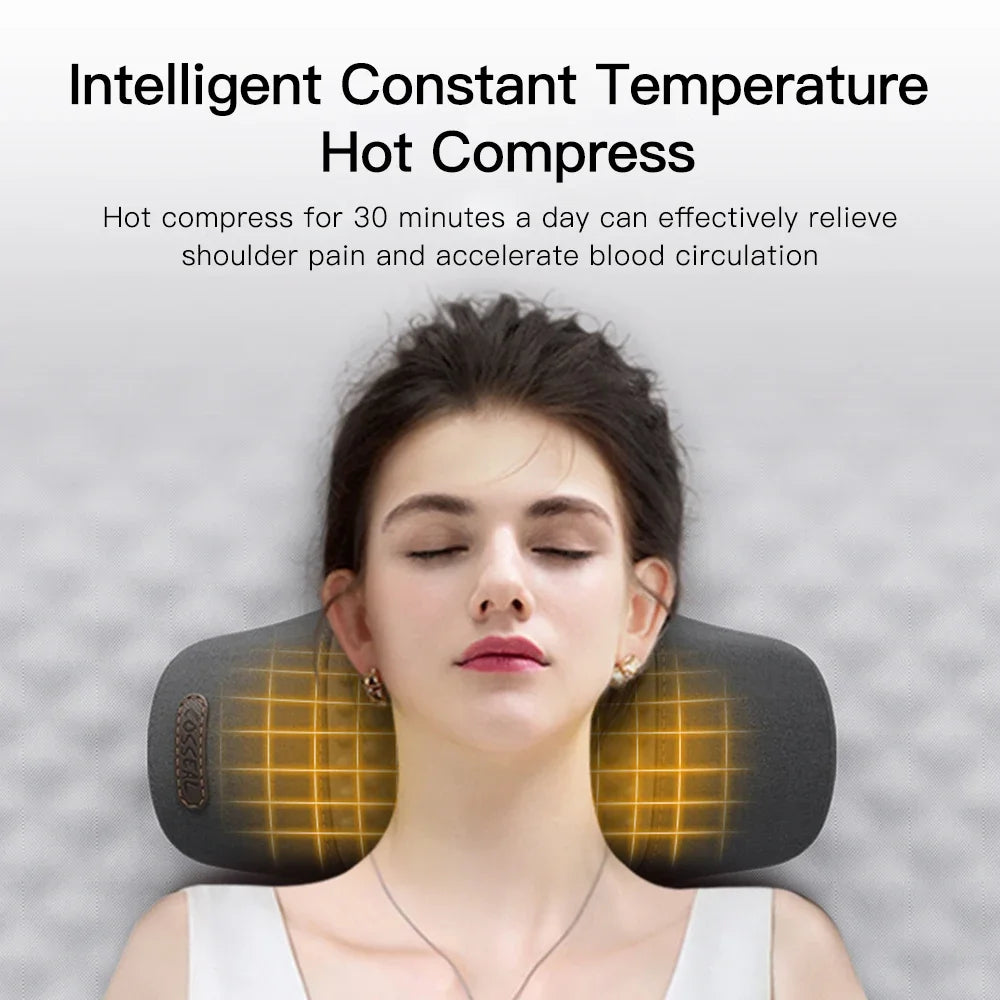 PAQIN Neck Massager Pillow – Heating Vibration Cervical Support Neck Massager Pillow Qst