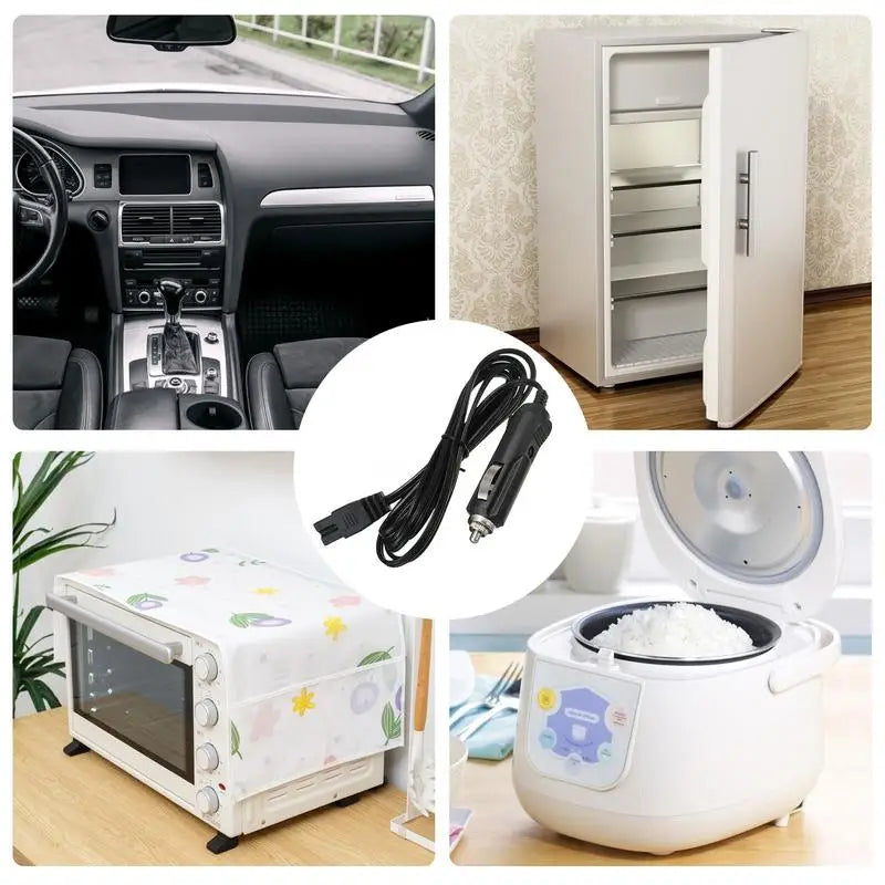 Car Refrigerator Power Cord 12V/24V DC Cigarette Lighter Cable Car Power Cable Qst
