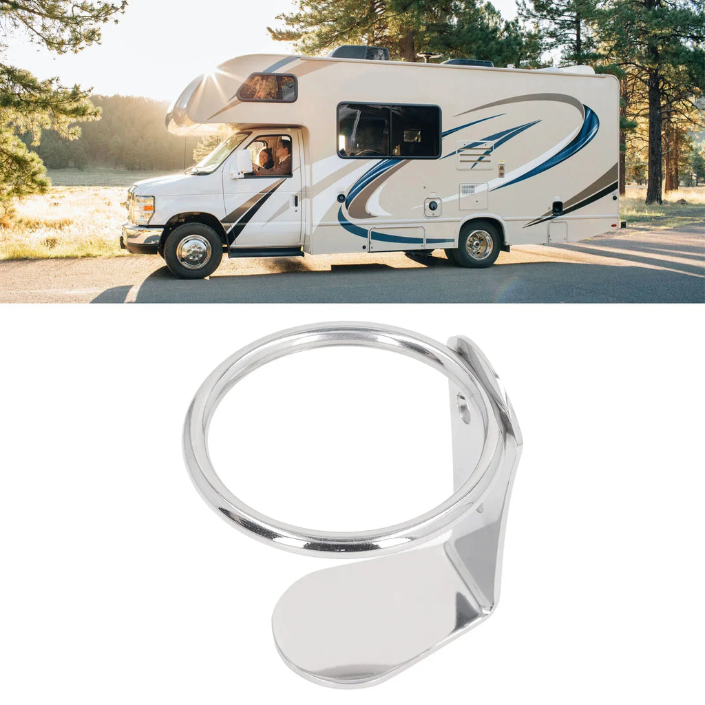 Stainless Steel Wall Mount Drink Holder – Boat, RV & Yacht Wall Mount Cup Holder Qme
