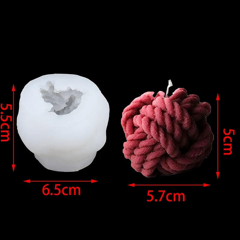 Wool Ball Candle Silicone Mold | DIY Handmade Candle Maker Candle Silicone Mold Qme