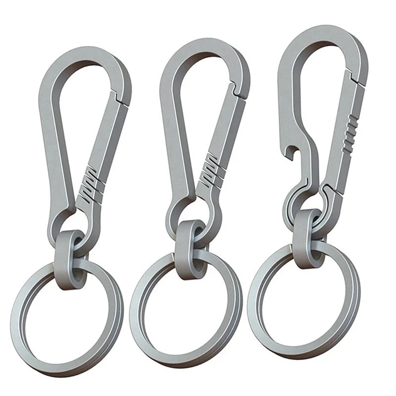 Titanium Alloy Buckle Keychain – EDC Key Ring Clip Buckle Keychain Qme