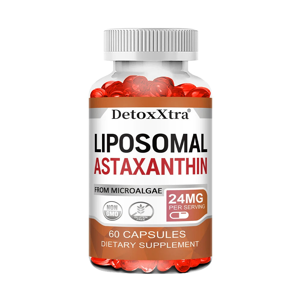 Liposomal Astaxanthin 24mg – High Absorption Antioxidant Capsules Antioxidant Supplement Qst 60 count-1 bottle