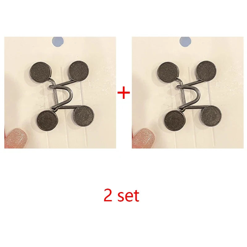Women's Adjustable Metal Waist Clip Pin for Skirts & Jeans Waist Clip Pin Qme 2SET-F