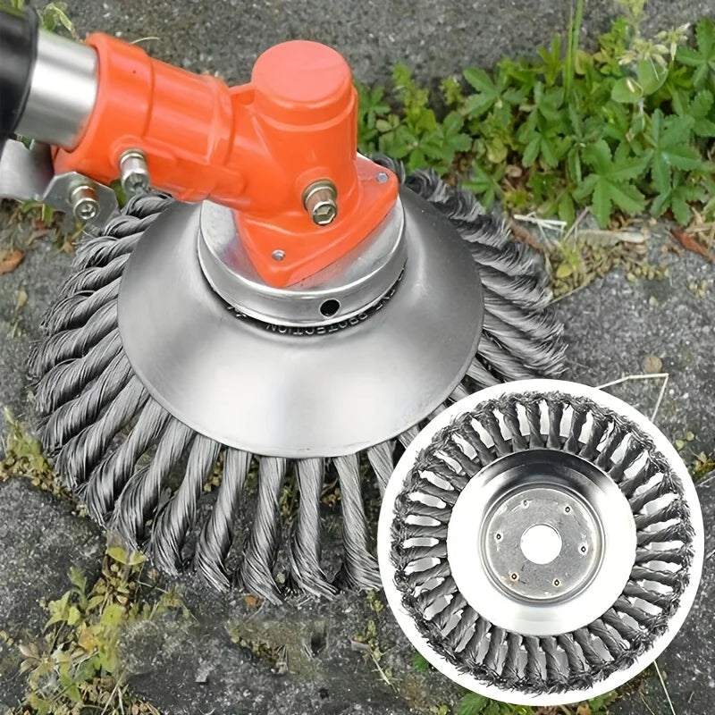 Heavy-Duty Wire Trimmer Head – Rust-Proof High Carbon Steel Trimmer Head Accessory Qme