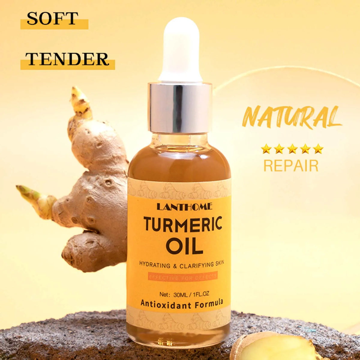 Turmeric Oil Facial Serum – Deep Moisture & Brightening 30ml Facial Oil Serum Qme