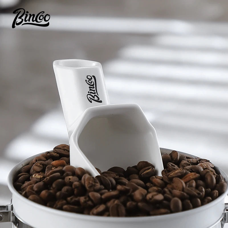 Bincoo Ceramic Coffee Bean Spoon & Weighing Saucer 20g Coffee Dosing Spoon Qst