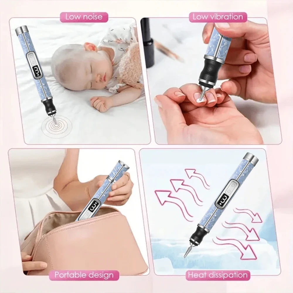 LINMANDA Cordless Electric Nail Drill Machine – 20000 RPM Electric Nail Drill Qme
