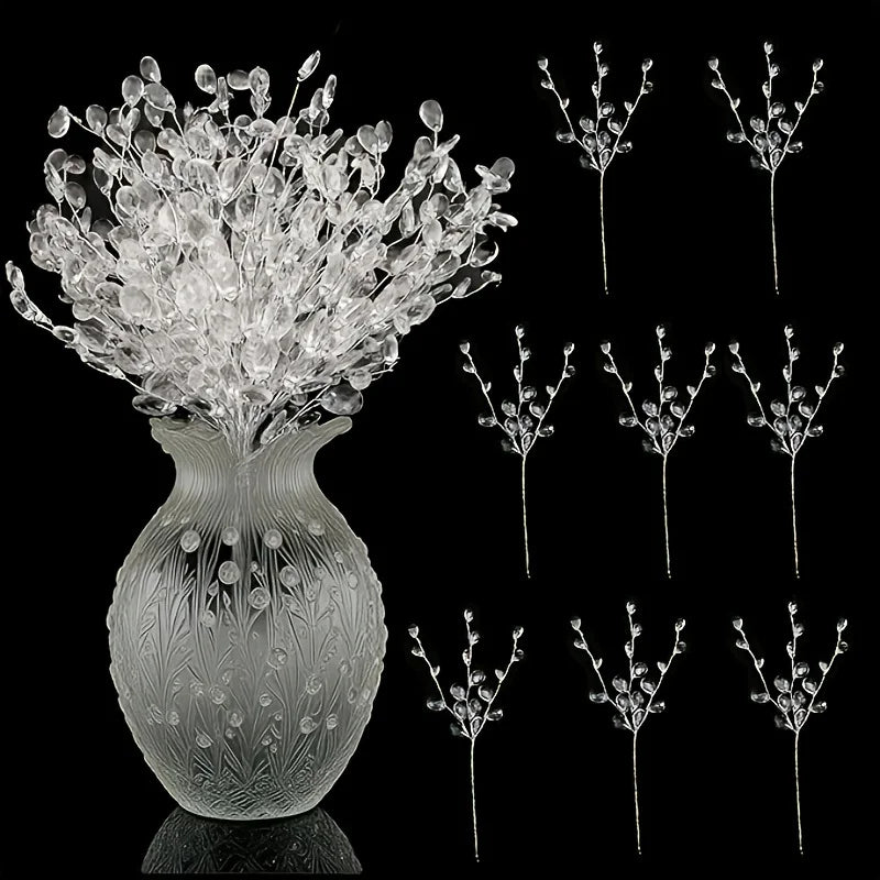Artificial White Ice Vine Hanging Flower Christmas Tree Decor Artificial Flower Decor Qme