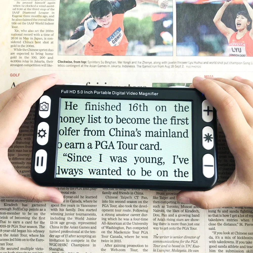 5" LCD Portable Video Magnifier – Digital Handheld Reader | Qme Digital Video Magnifier Qme