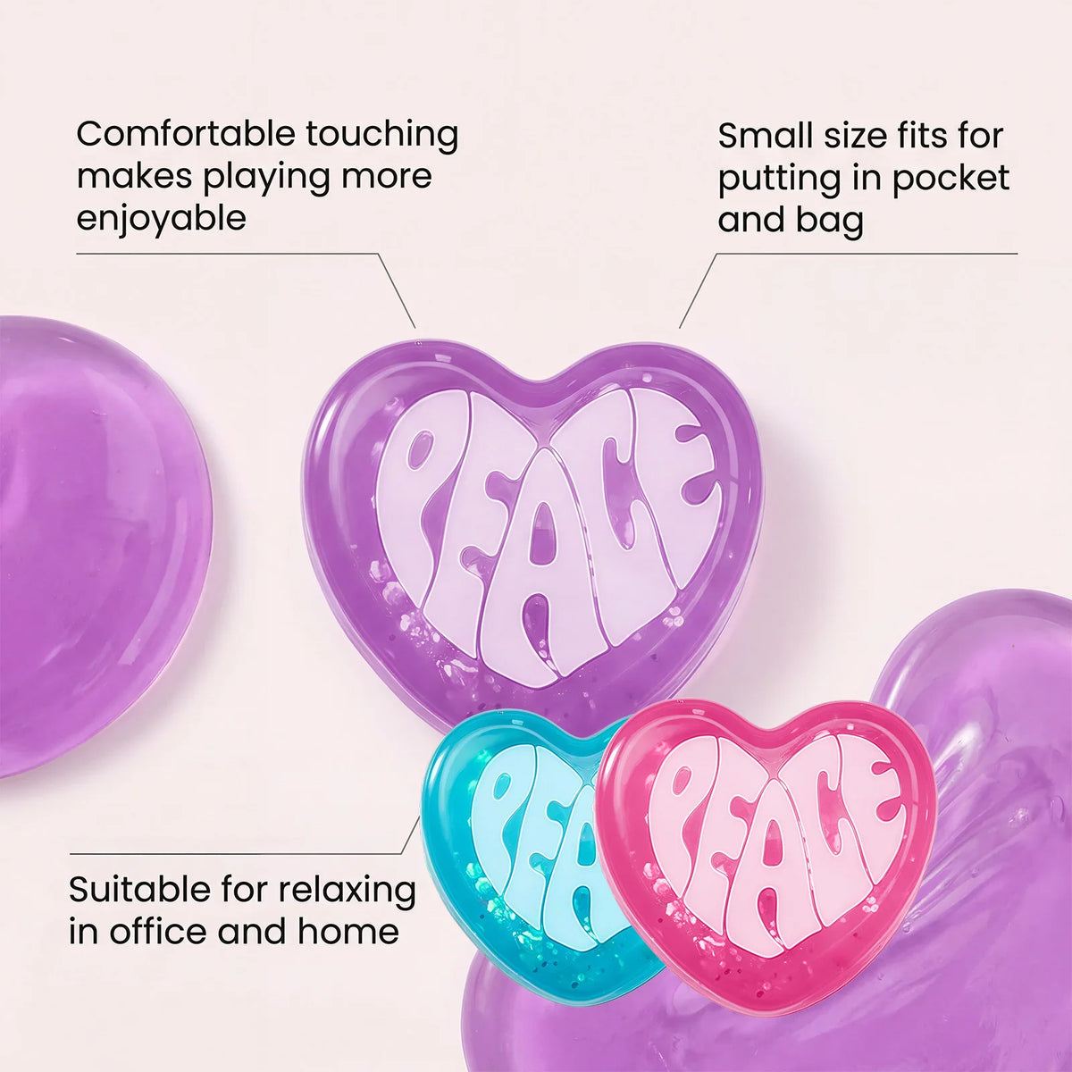 Cute Heart Squishy Fidget Toy – Soft Slow Rising Sensory Ball Squishy Fidget Toy Qst