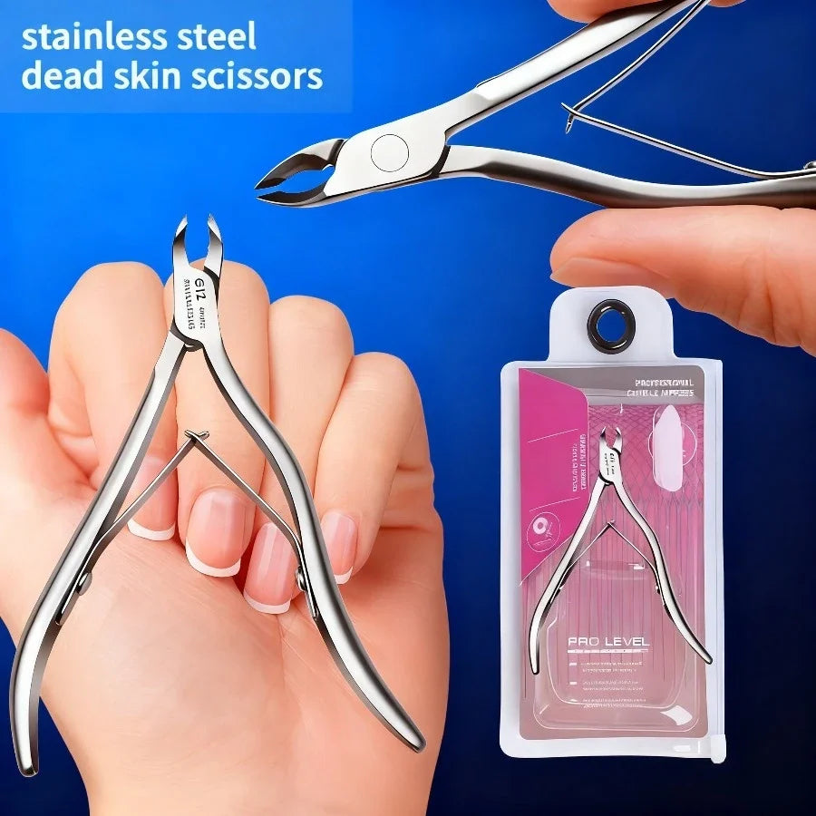 Professional Stainless Steel Cuticle Trimmer – 5mm Sharp Jaw Cuticle Trimmer Qme Silver