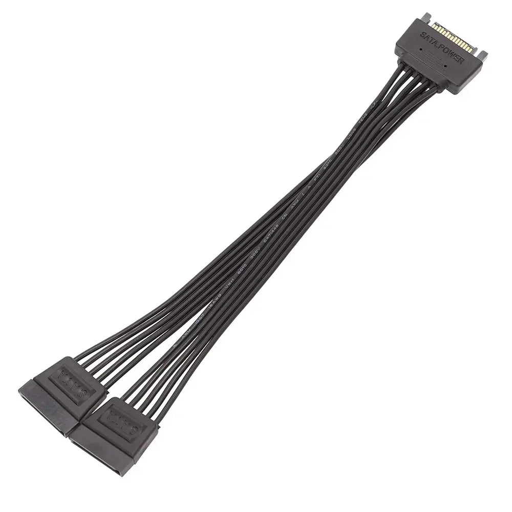 15-Pin SATA Power Splitter Cable 1 to 2/3/4 Port Adapter SATA Power Splitter Cable Qme