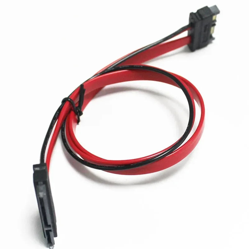 2-Pack SATA 7+6P to 7+15P Two-Way Conversion Data Cable SATA Conversion Cable Qme