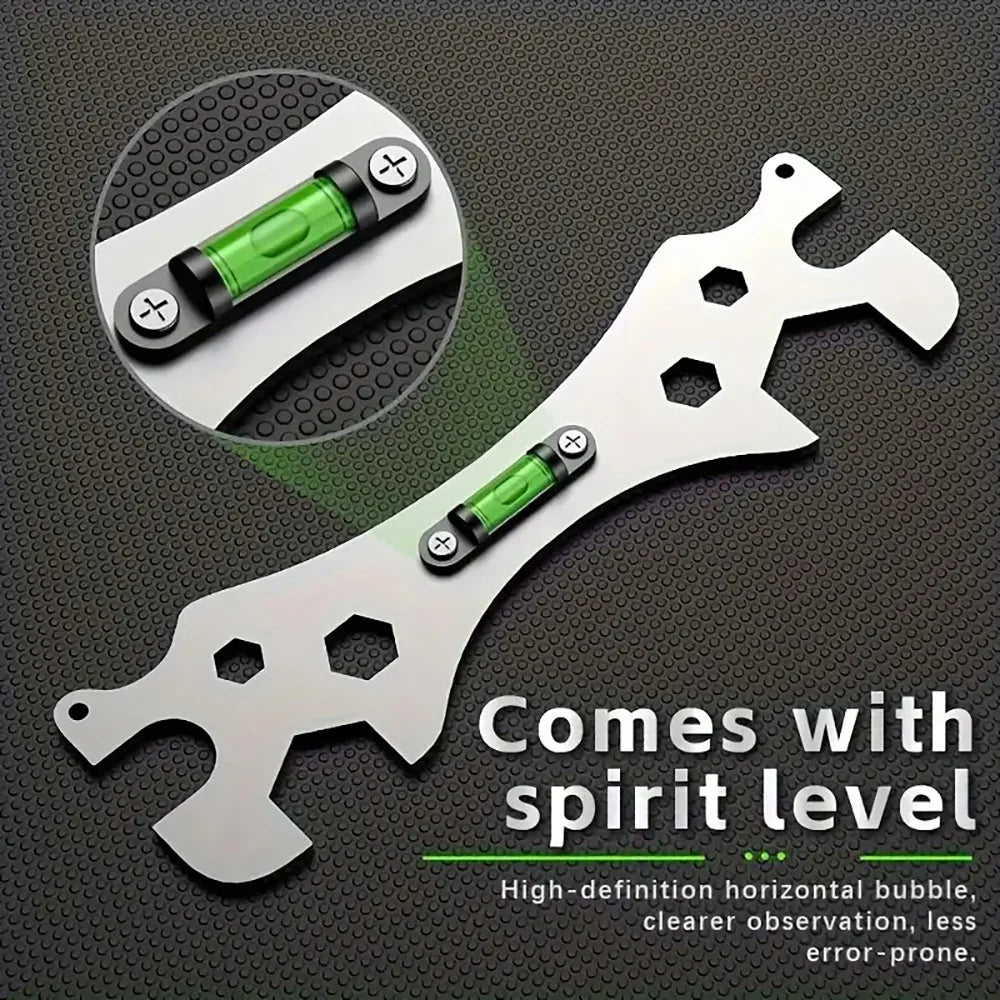 Shower Faucet Wrench with Spirit Level | Stainless Steel Tool Plumbing Wrench Qme