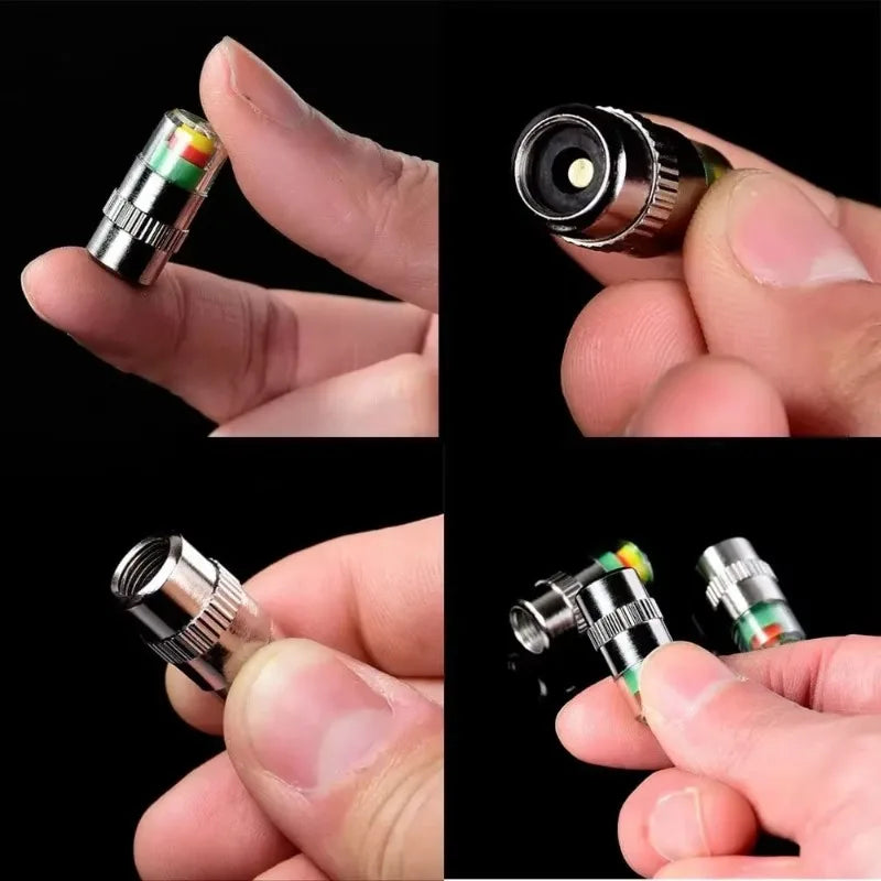 Tire Pressure Indicator Valve Caps | 2.2–2.4 Bar Monitor Tire Pressure Monitor Qme