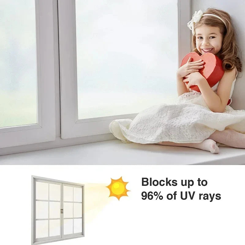 Frosted Static Cling Window Privacy Film – No Glue Matte PET Window Privacy Film Qme