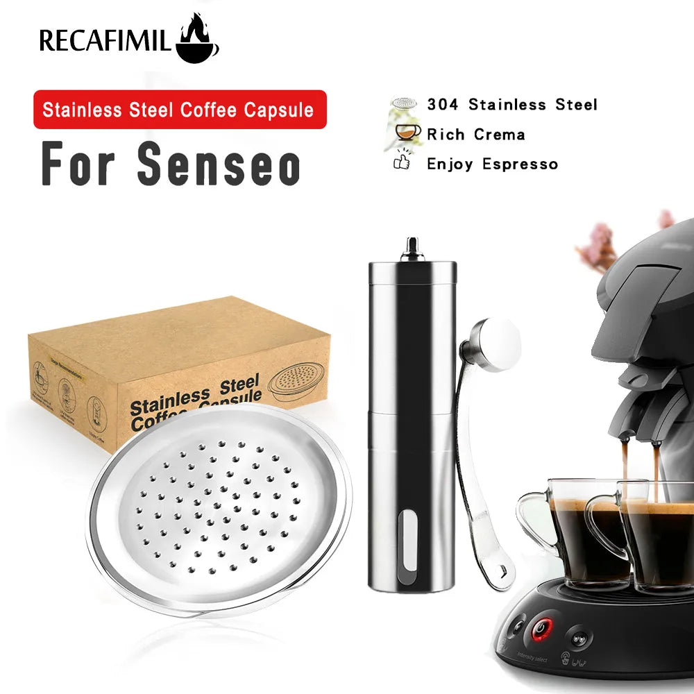 Reusable Stainless Steel Coffee Capsule – Philips Senseo Refillable Coffee Pod Qst