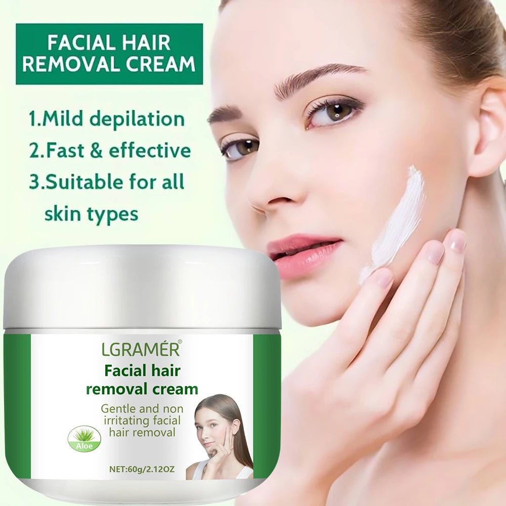 REAROYA Aloe Vera Hair Removal Cream 60g – Men & Women Hair Removal Cream Qst