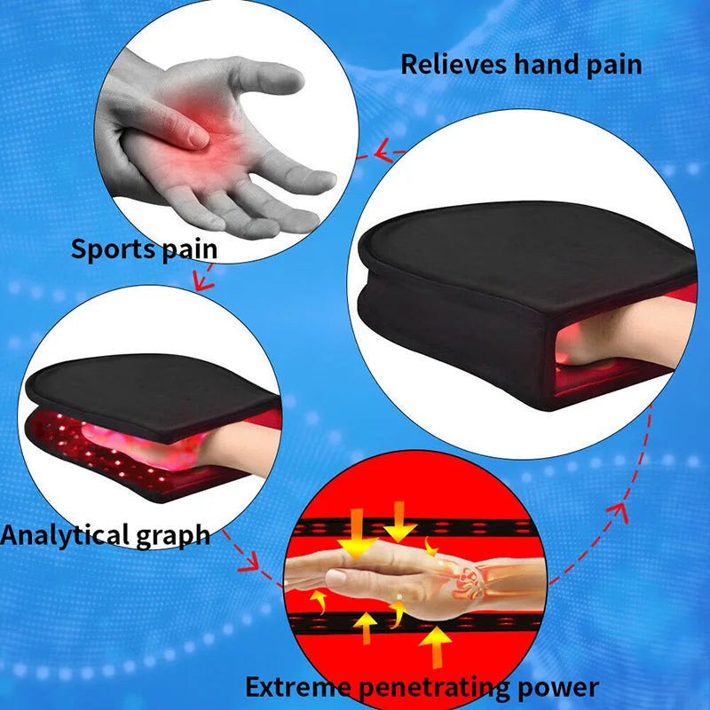 Red & Infrared Light Therapy Glove – 660nm 850nm LED Mitten Light Therapy Glove Qst