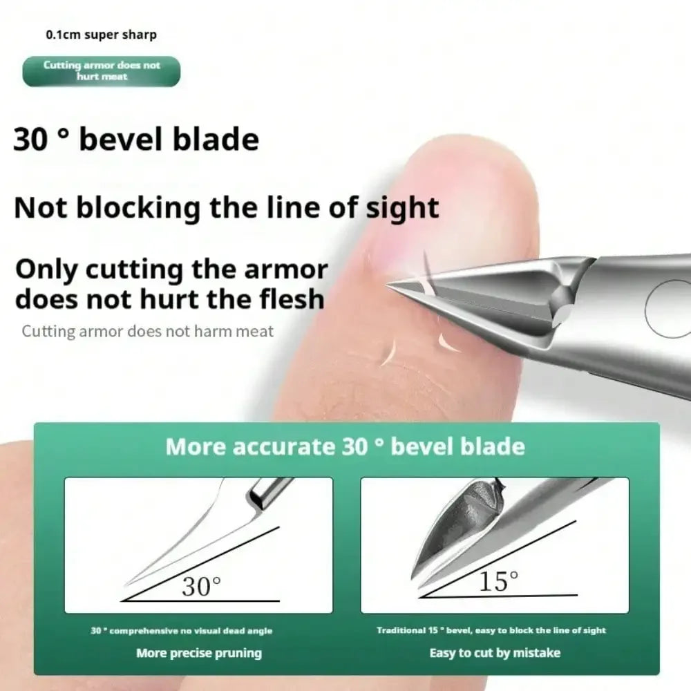 Professional Nail Clippers & Cuticle Trimmer | Stainless Steel Nail Clipper Set Qme