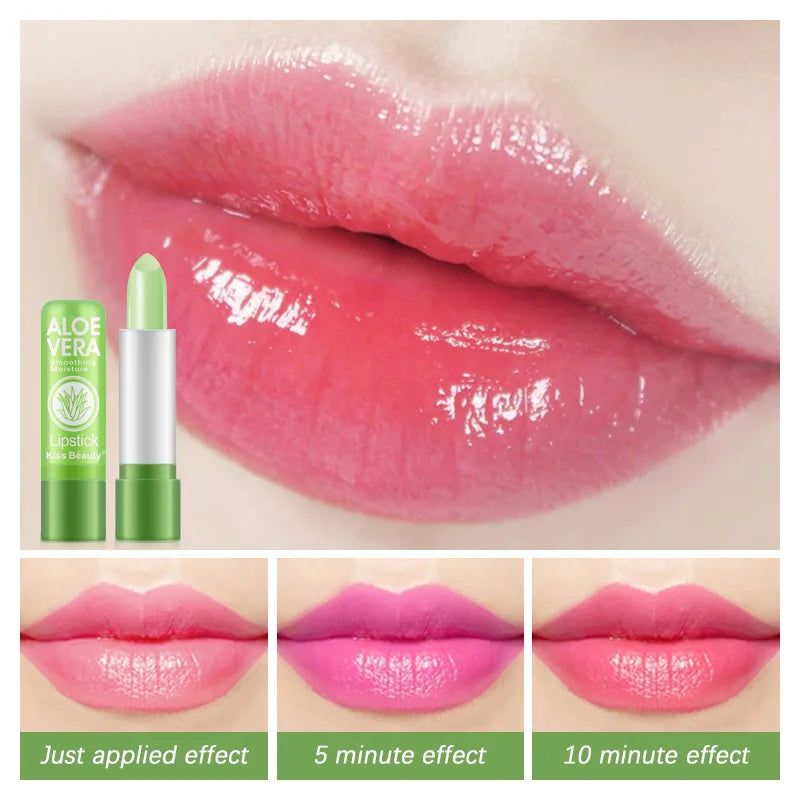 Aloe Vera Color-Changing Lipstick – Moisturizing Lip Balm Color-Changing Lip Balm Qst