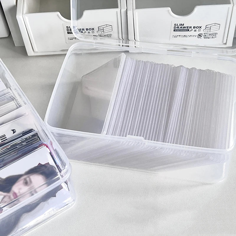 Desk Organizer Box for Photocards, Stickers & Stationery | Qme Desk Organizer Box Qme