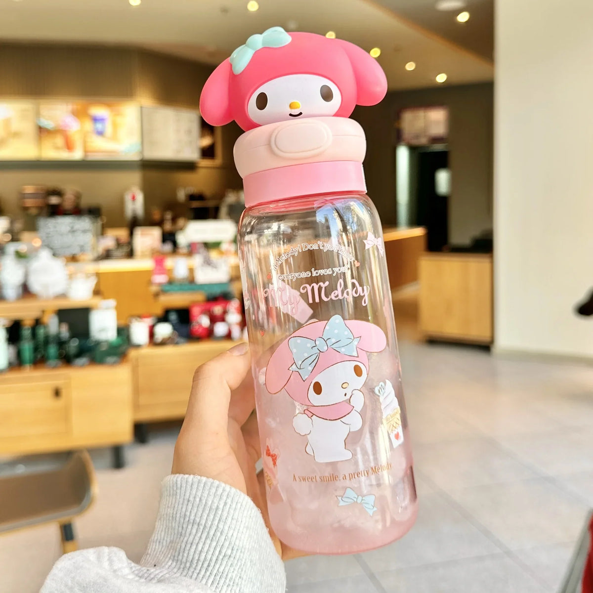 Hello Kitty Kuromi Acrylic Cup with Carry Handle – 21 Colors Character Acrylic Cup Qme 21