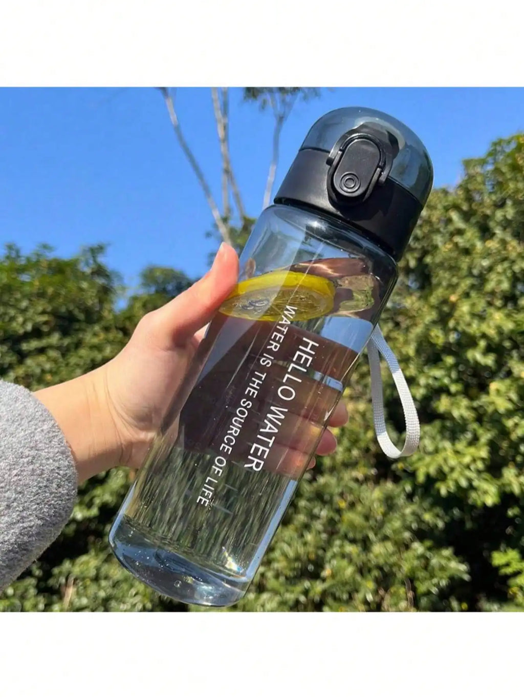 Large Capacity Sports Water Bottle for Students – 4 Colors Sports Water Bottle Qme black >1L