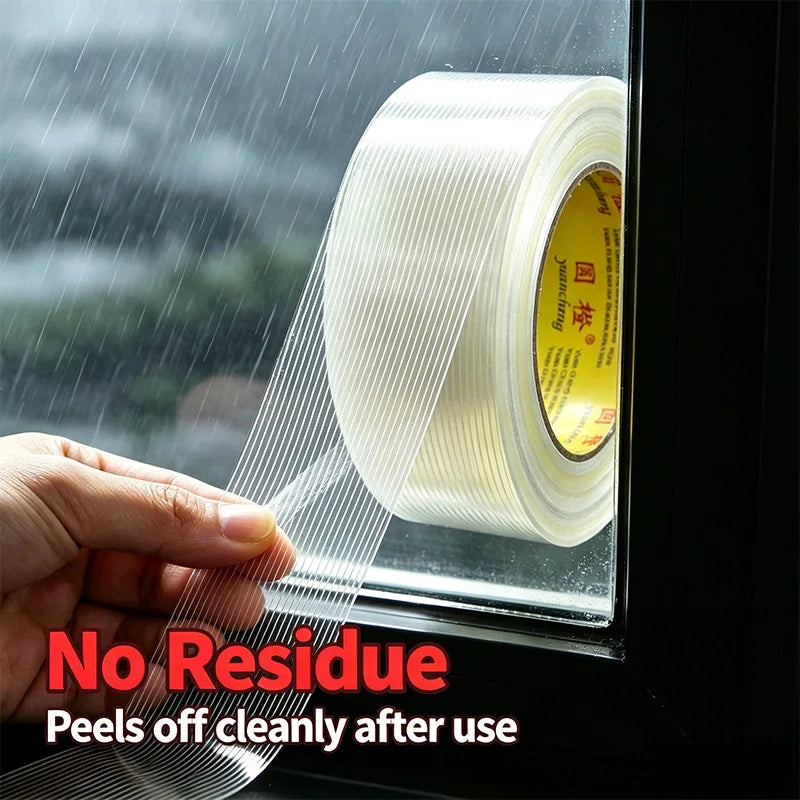 Striped Fiberglass Filament Tape – Strong Adhesive Window Reinforcement Fiberglass Filament Tape Qme