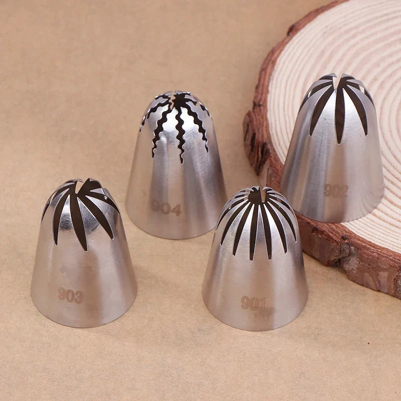 Large Close Star Piping Nozzle Tips – 304 Stainless Steel Cake Piping Nozzle Qme