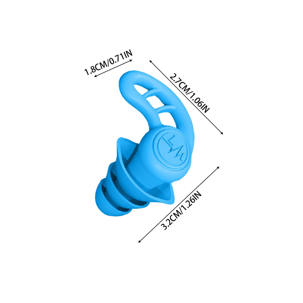 Reusable Silicone Swim Earplugs – Colorful Waterproof Adults Swim Earplugs Qme