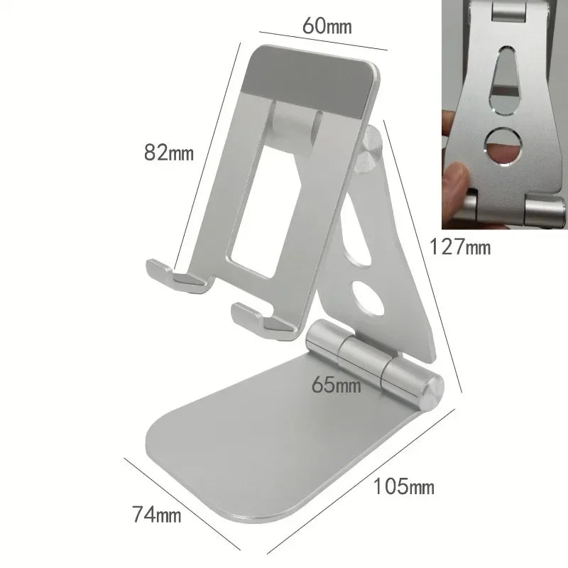 Portable Colorful Folding Phone Stand | Universal Holder Phone Stand Qme P02 silvery
