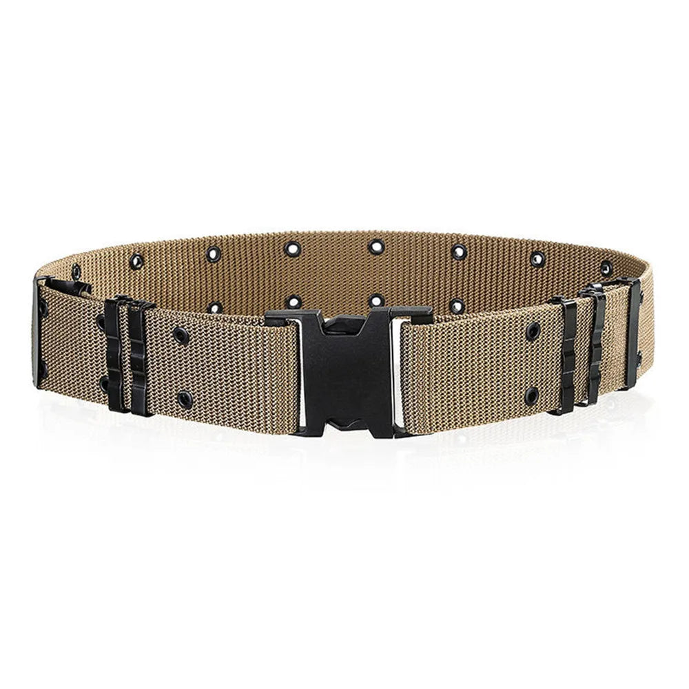 Tactical Military Wide Nylon Belt – Quick Release Buckle Tactical Nylon Belt Qme Khaki