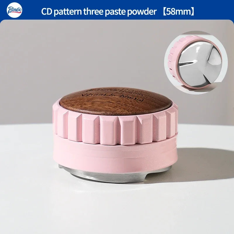 Bincoo 51/58mm Coffee Tamper & Distributor Kit – Stainless Steel Espresso Tamper Kit Qst 58mm Pink 2pcs
