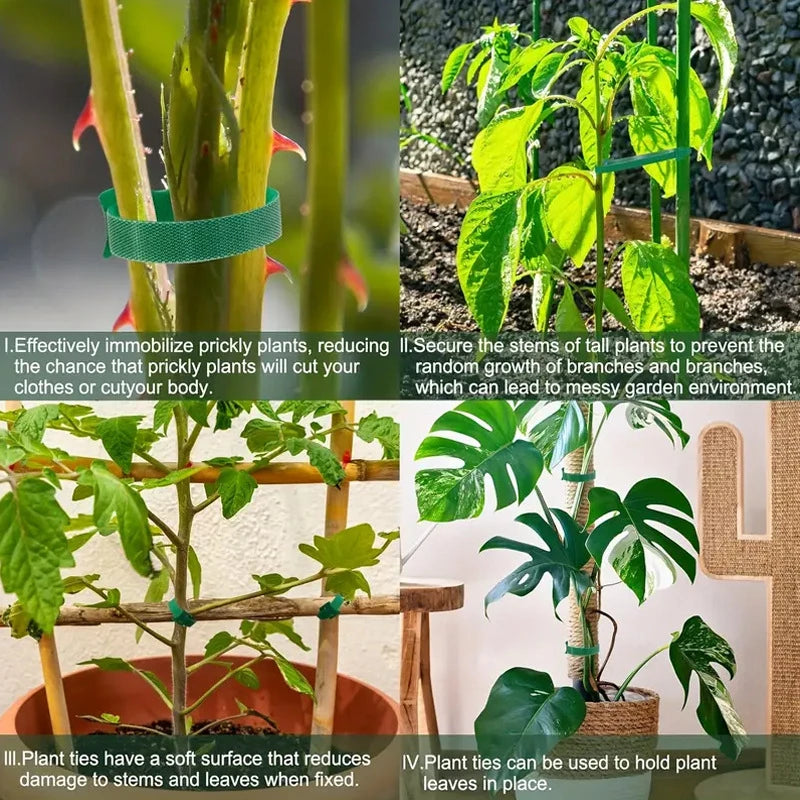 50/100pcs Reusable Nylon Plant Ties – Adjustable Garden Support Garden Plant Ties Qst