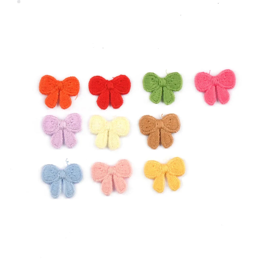 30-Pack Bow Embroidered Patches 10 Colors – DIY Sewing Crafts Embroidered Patches Qme