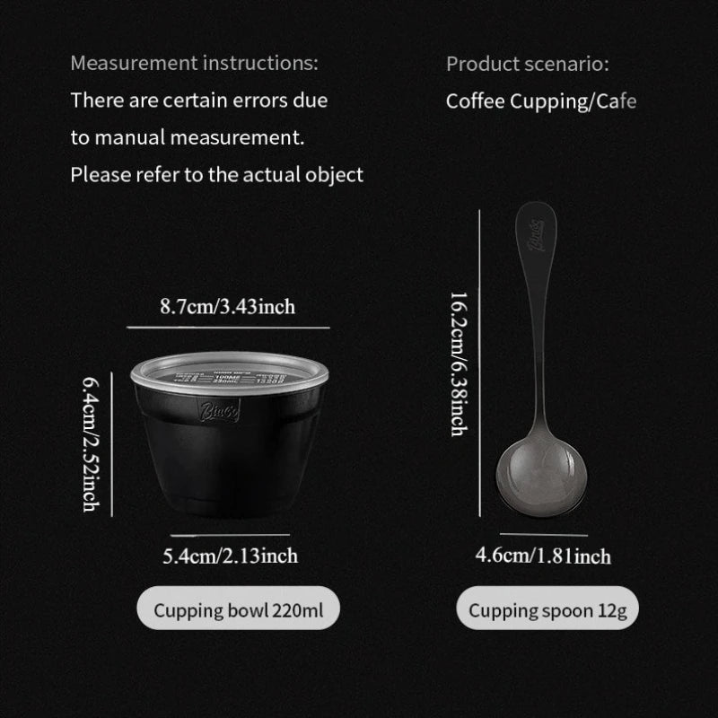 Bincoo Coffee Cupping Set – Stackable Bowl with Lid & Spoon Coffee Cupping Set Qst